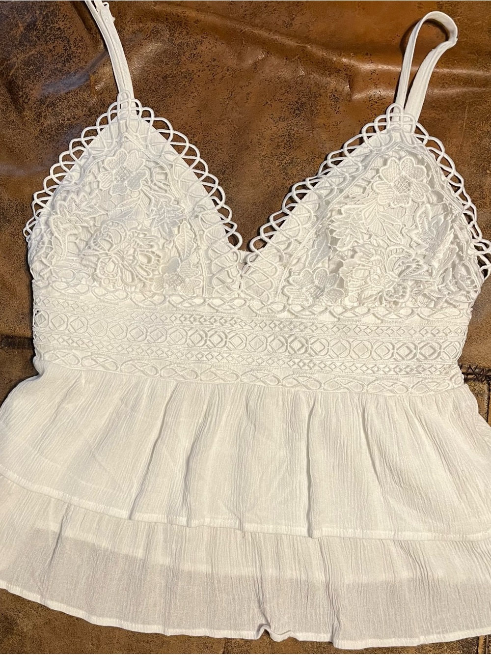 White Lace Crochet Camisole Tank Top- Bootbarn